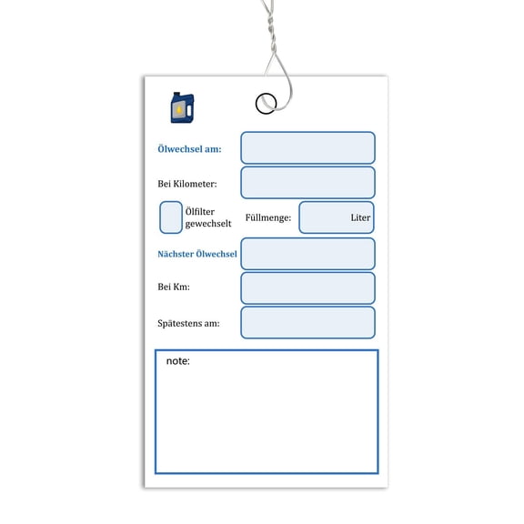 100 Vehicle Maintenance Labels With Inspection Guide And Secure Mounting Wires