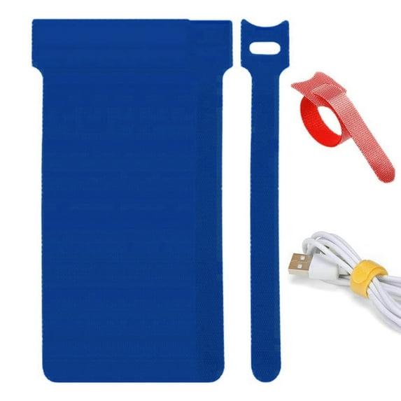 100* Velcro Cable Ties,T Type Adhesive Tape Model 2024 100Pcs 12 X 150Mm Cable Tie Reusable Tape For Home Desks And Charging Cables