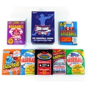 100 Vintage Baseball Cards in Older Factory Sealed Packs and 3 Hall of Fame Stars - Perfect for New Collectors and all Trading Card Lovers