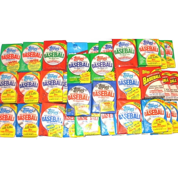 100 Vintage Topps Brands Baseball Cards ~ SEALED IN ORIGINAL WAX & CELLO PACKS