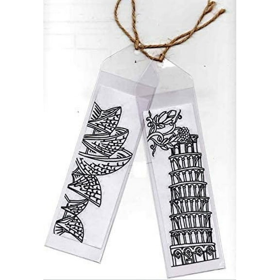 100 Vinyl Bookmark Sleeves (2 3/16 inches by 7 1/8 inches) by Easy Read Register Office