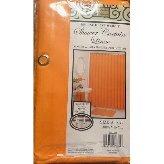 Vinyl Deluxe Shower Curtain Liner "Mildew Resistant, Reinforced, Magnetized"
