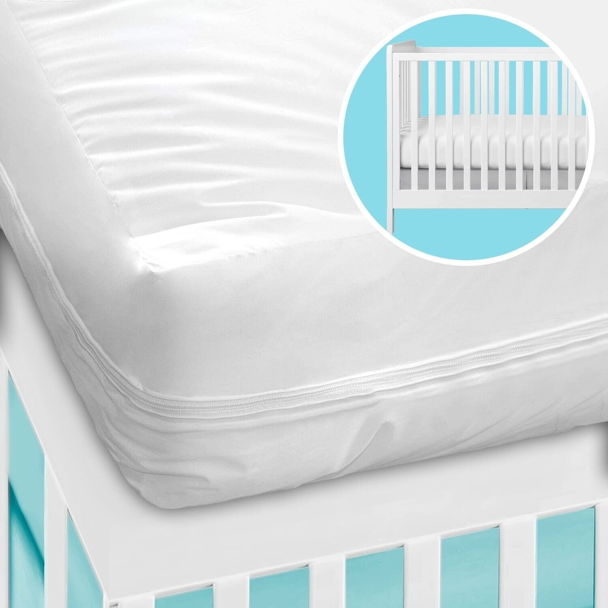 100 Vinyl Heavy Duty Water Resistant Breathable Zippered Encasement Mattress Protector 16