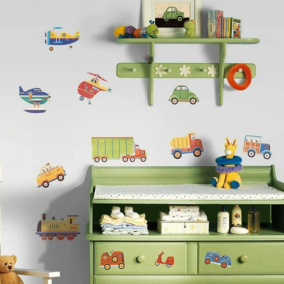 100% Vinyl, Removable, Transportation Peel &amp; Stick Wall Decals
