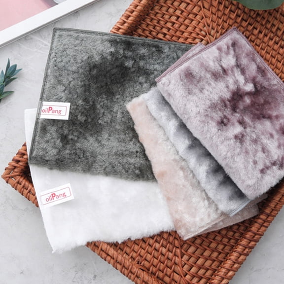 Sanitizing 100% Viscose Dish Cloths, Excellent Hygroscopic and Oil Absorbent, Removing Stains with just Water (6.7X4.7, Gray/Beige) 2 sets