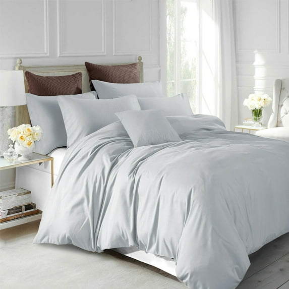 100% Washed Cotton Duvet Cover Set, Bedding Set,Durable & Breathable Comforter Cover Set 3Pcs