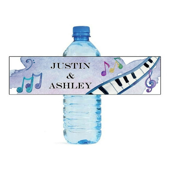 100 Water Color Wedding Anniversary Engagement Party Water Bottle labels Birthday Party Easy to Use Self Stick Labels