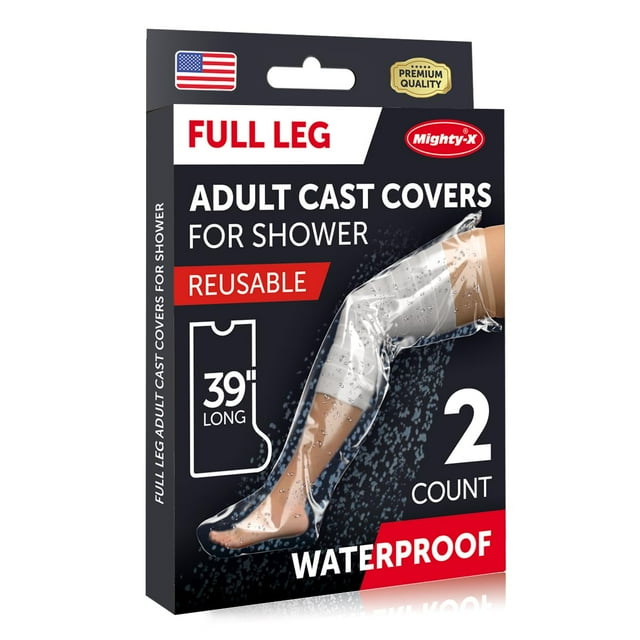 100 Waterproof Cast Covers for Shower Leg ã€Tight Sealã€‘ 2pk