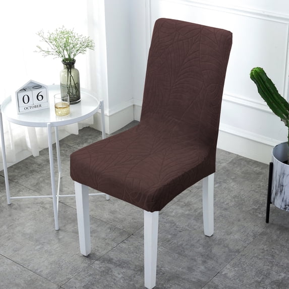 100%Waterproof Chair Covers for Dining Room, Stretch Jacquard Dining Chair Slipcovers Removable Washable Chair Protector for Kitchen, Hotel, Restaurant (Argyle-Wine Red, 4