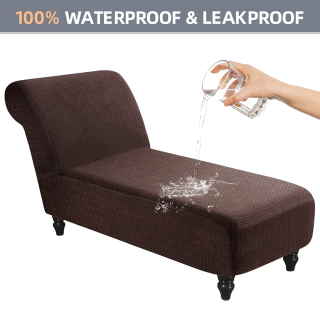 100 Waterproof Chaise Lounge Slipcover, Leakproof Armless Chaise Sofa