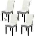 100 Waterproof Dining Room Chair Cover Set of 4, Stretch Jacquard