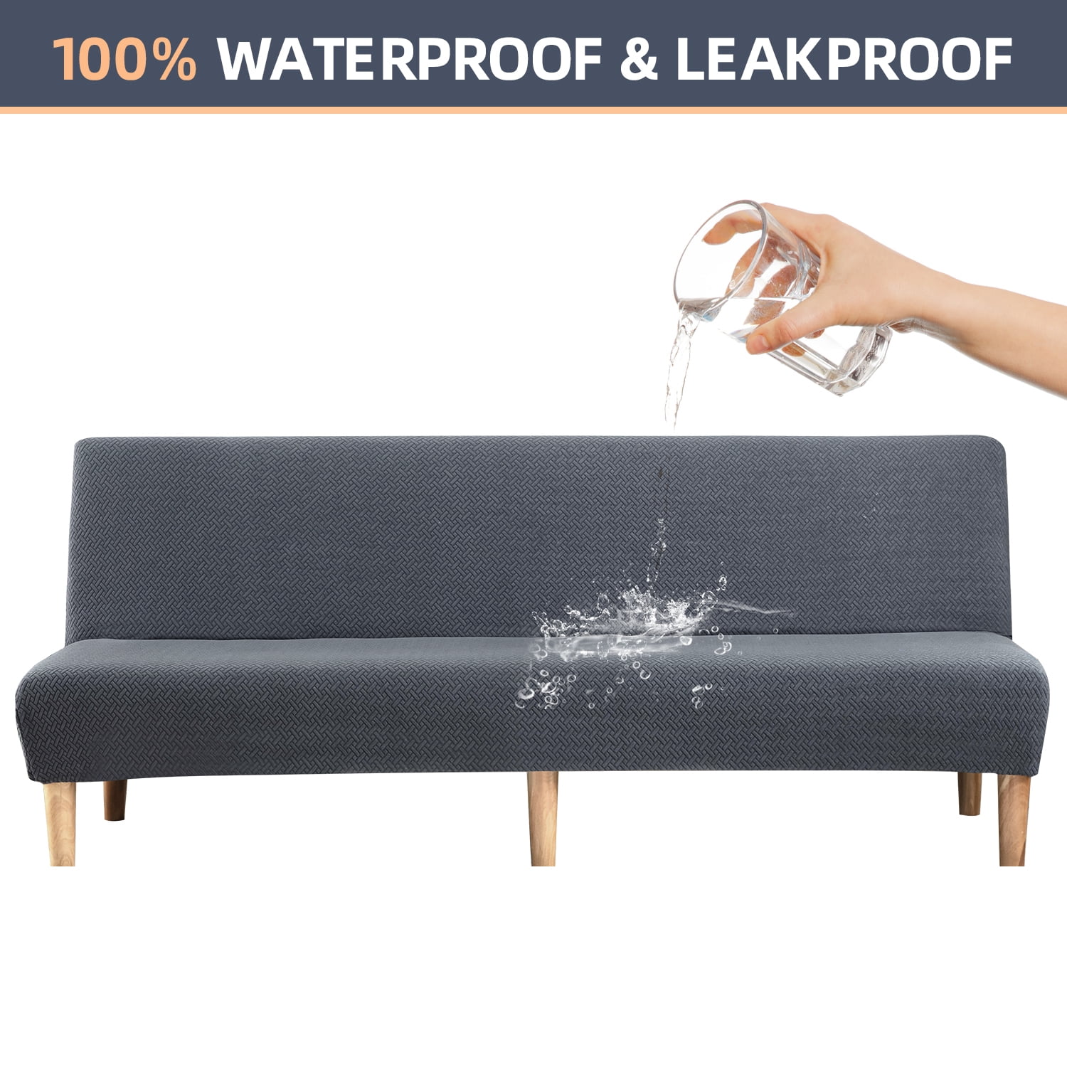 Futon Slipcover Armless Sofa Cover Stretch Sofa Bed Slipcover Protector