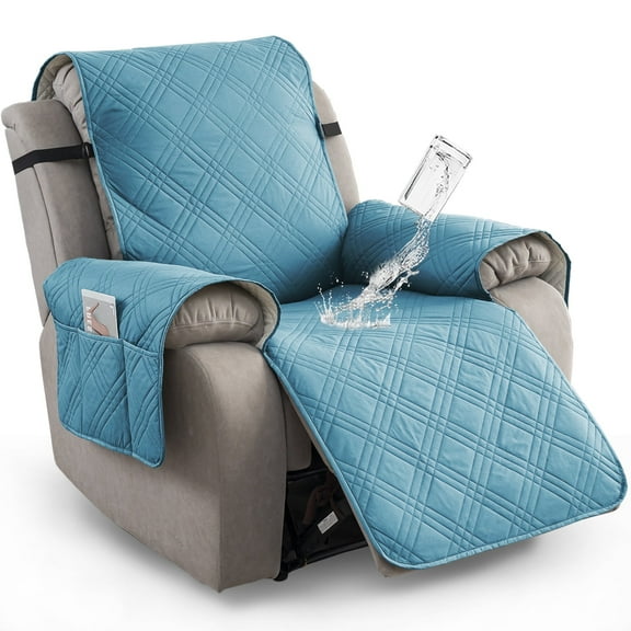 100% Waterproof High Quality Recliner Chair Cover, Non Slip Recliner Covers for Recliner Chair with Pocket, Pet Scratch-Resistant Sofa Slipcover, Washable, for Office, Living Room, Home Decor