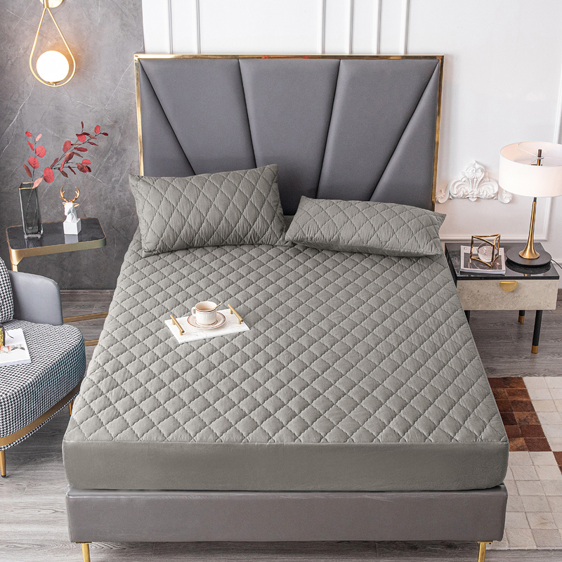 100 Waterproof Mattress Cover Quilted Cotton Mattress Pad Fitted Bed