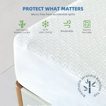100% Waterproof Mattress Protector, Breathable Cooling Bamboo 3D Air Fabric Mattress Cover, Soft Noiseless Bed Cover, Machine Washable, 8-21'' Deep Pocket (Full)