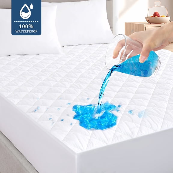 CshidWorld 100% Waterproof Mattress Protector California King Size, Breathable Air Fabric Waterproof Mattress Cover, Waterproof Topper Protector Hypoallergenic & Noiseless,8-21'' Deep Pocket