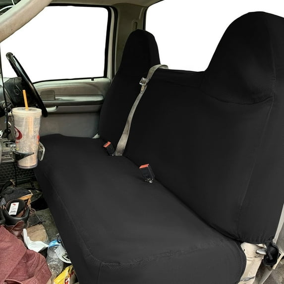 Waterproof Neoprene Seat Cover for Ford F-Series F150 Thick Double Stitched Front Solid Bench Exact Fit (Black)