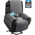 thumbnail image 1 of 100% Waterproof Recliner Chair Cover,Non-Slip Elderly Electric Power Lift Recliner Slipcovers, Machine Washable with Side Pockets (Gray), 1 of 6