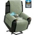 thumbnail image 1 of 100% Waterproof Recliner Chair Cover,Non-Slip Elderly Electric Power Lift Recliner Slipcovers, Machine Washable with Side Pockets (Green), 1 of 6