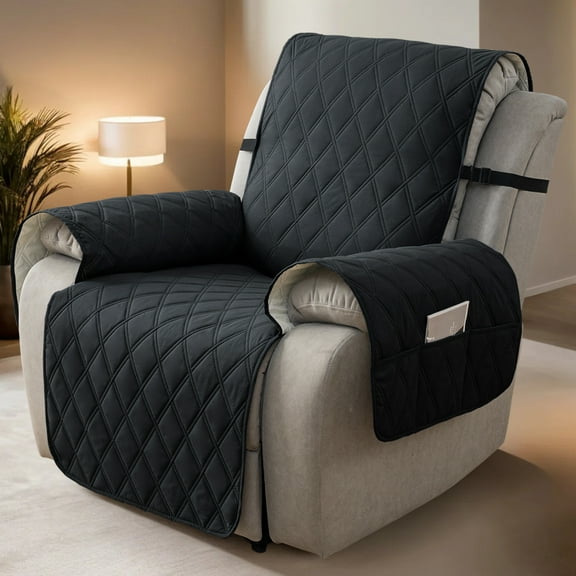 100% Waterproof Recliner Cover - Recliner Cover with Non-Slip Granule, Recliner Chair Covers with Elastic Band, Recliner Chair Covers for Reclining Chair
