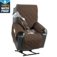 thumbnail image 1 of 100% Waterproof Recliner Cover with Side Pocket &Non-Slip Recliner Couch Slipcover, Washable Reclining Furniture Protector for Large Power Lift Recliner (Brown), 1 of 6