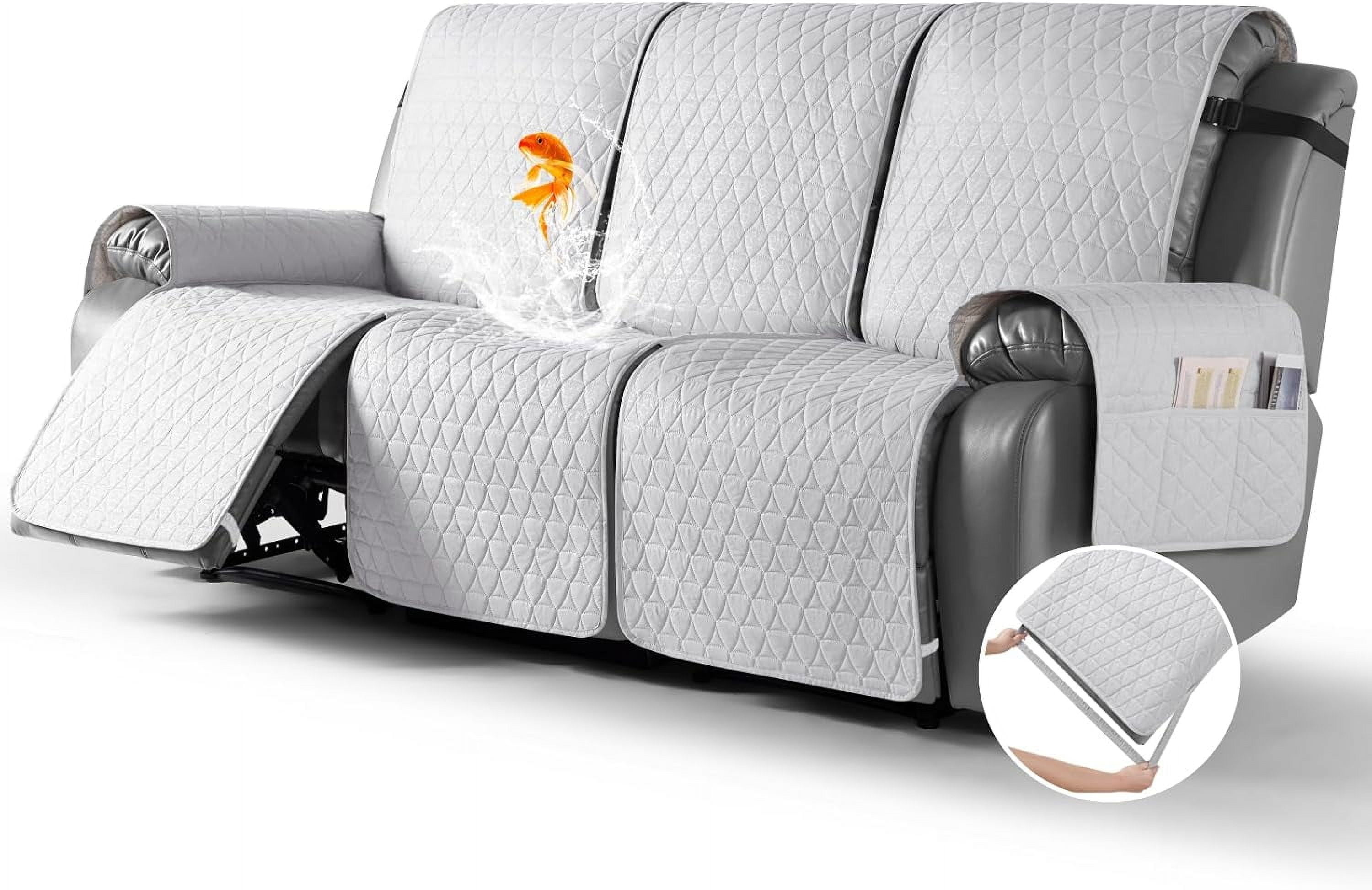 100% Waterproof Recliner Sofa Cover-Non Slip Split Couch Covers for ...