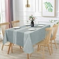 thumbnail image 1 of 100% Waterproof Rectangle PVC Tablecloth, Vinyl Table Cloth Cover Oil Proof Spill Proof Wipeable Table Cloths for Indoor and Outdoor Use (Grey, 60X102IN), 1 of 6