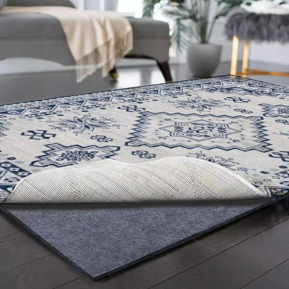 100% Waterproof Rug Pad, 6x9 ft Extra Large Area Rug Non-Slip Carpet Pad, Non-Slip Rug Pads for All Floors and Finishes, Felt Pad for Hardwood Floors, Keeps Carpets in Place Soft and Safe