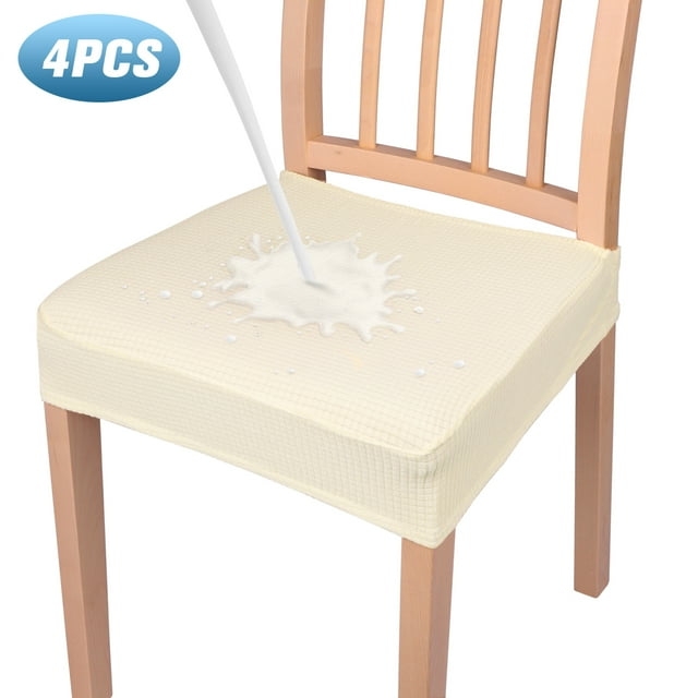 100 Waterproof Seat Covers for Dining Room Chairs Set of 4, Stretch