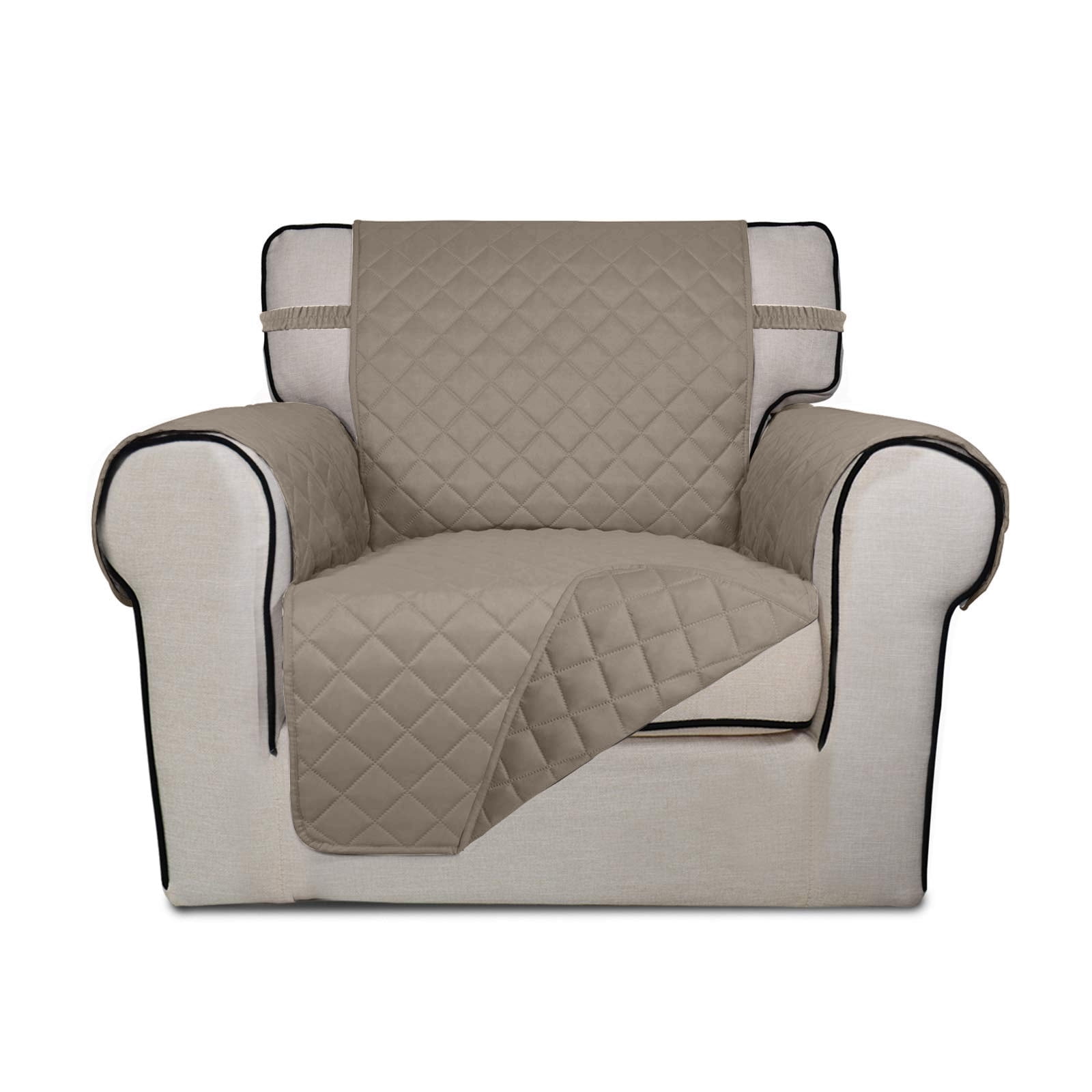 100% Waterproof Sofa Cover Machine Washable Couch Cover Non Slip Furniture Protector Slipcover for Dogs, Children, Pets, Chair Size, Khaki
