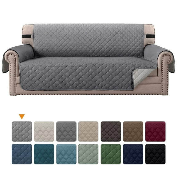 100% Waterproof Sofa Cover Machine Washable Couch Cover Non Slip Furniture Protector Slipcover for Dogs, Children, Pets, Oversized Sofa, Gray