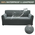 thumbnail image 1 of 100% Waterproof Sofa Cover, Washable Sectional Couch Cover, Stretch Jacquard Sofa Slipcover, Furniture Protector for Kids, Pets, Dog and Cat (Light Gray, XL Sofa, 4 Cushion), 1 of 9