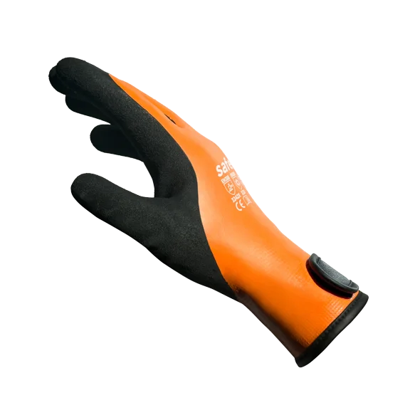Safedenn Waterproof Winter Thermal Work Gloves, Hook and Loop Strap, Latex Coated, OEKO-TEX Certified, XXL