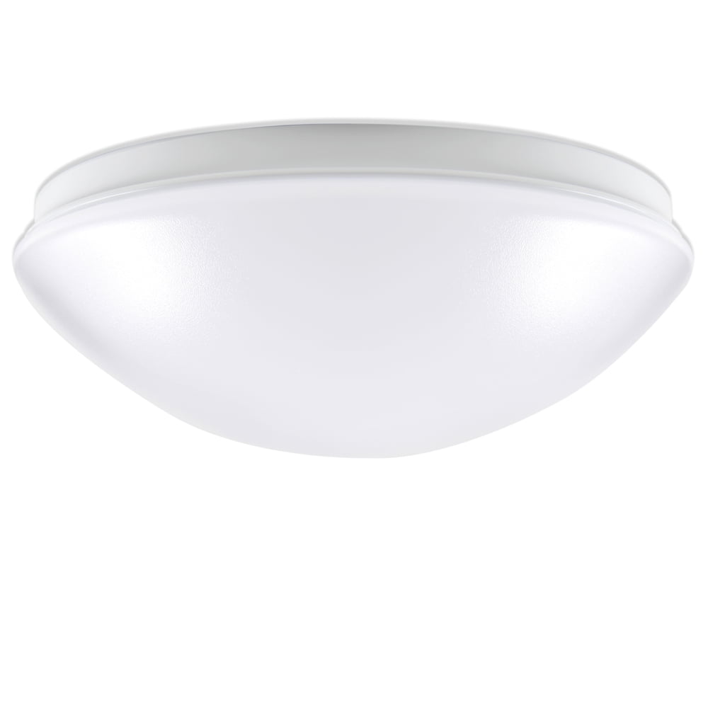 White Glass 100-Watt Equivalent LED Flush Mount Ceiling Light