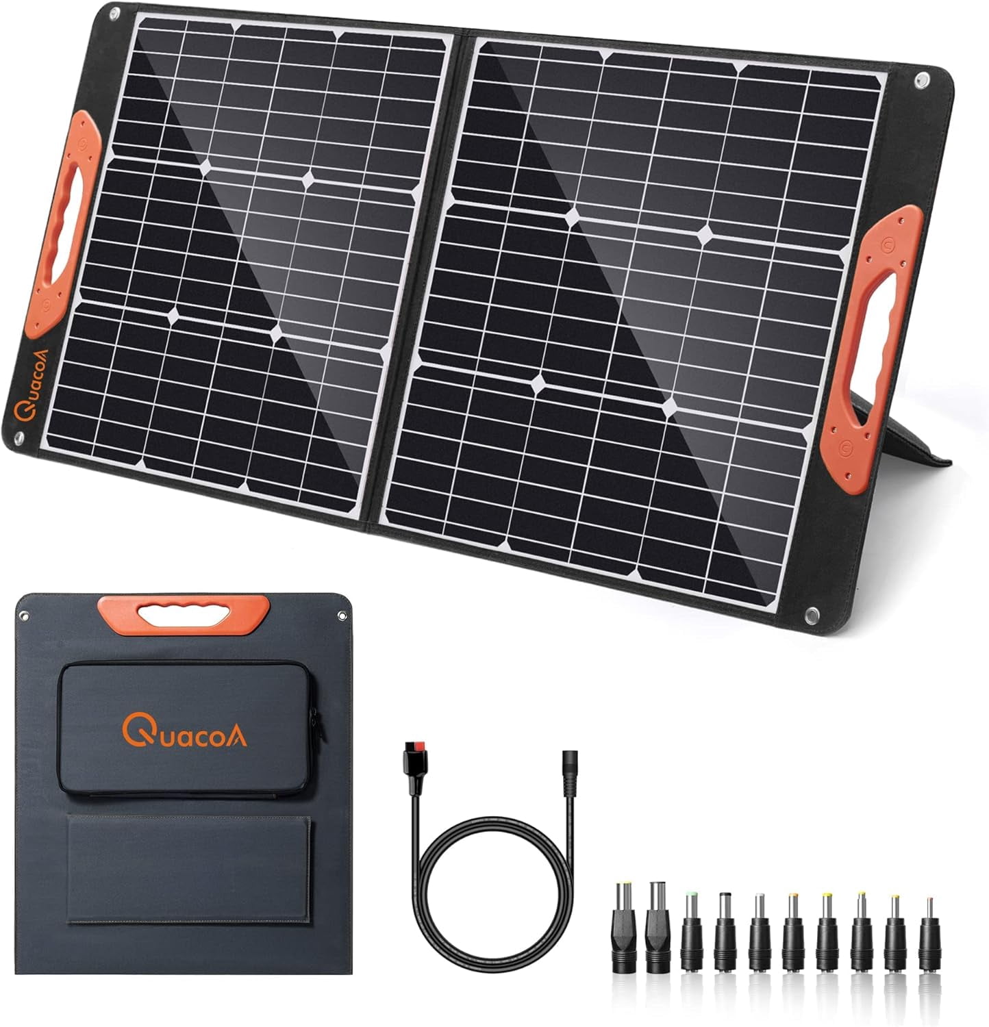SOLUPUP 100W Portable Solar Panel, Waterproof Foldable Solar Panel Power Backup, Solar Charger for Power Station RV Camping Off Grid