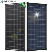 100 Watt Solar Panel Bifacial 12V Home PV Power Off-Grid RV Camper System Carava