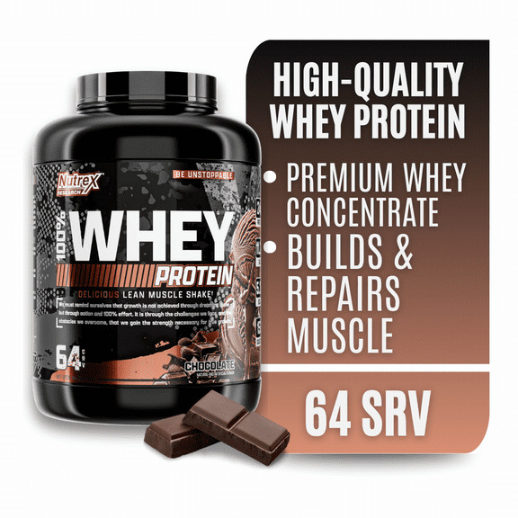 Nutrex Research 100% Whey Protein Powder Concentrate and Isolate Chocolate 5lb