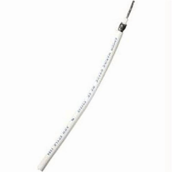 100' White RG 8X Tinned Coaxial Cable - White - 100 Feet