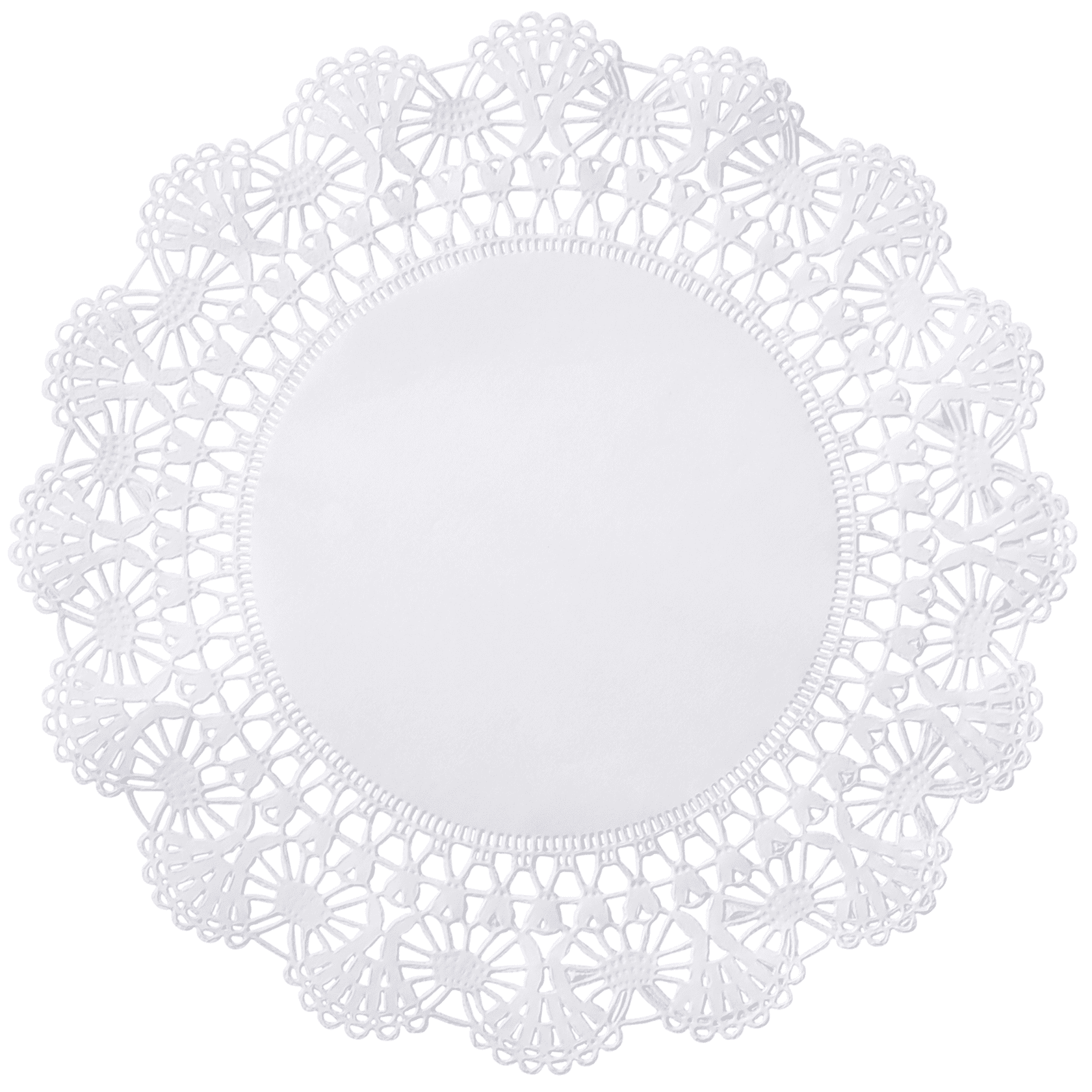 The Baker Celebrations 100 White Round 8" Paper Lace Doilies, Disposable Table Placemat