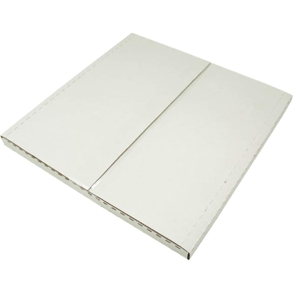 (100) White Vinyl Record LP Shipping Mailer Boxes - Holds 1 to 3 12" Records - Adjustable Height - STRONG 32 ECT Cardboard #12BC01VDWH$$Office