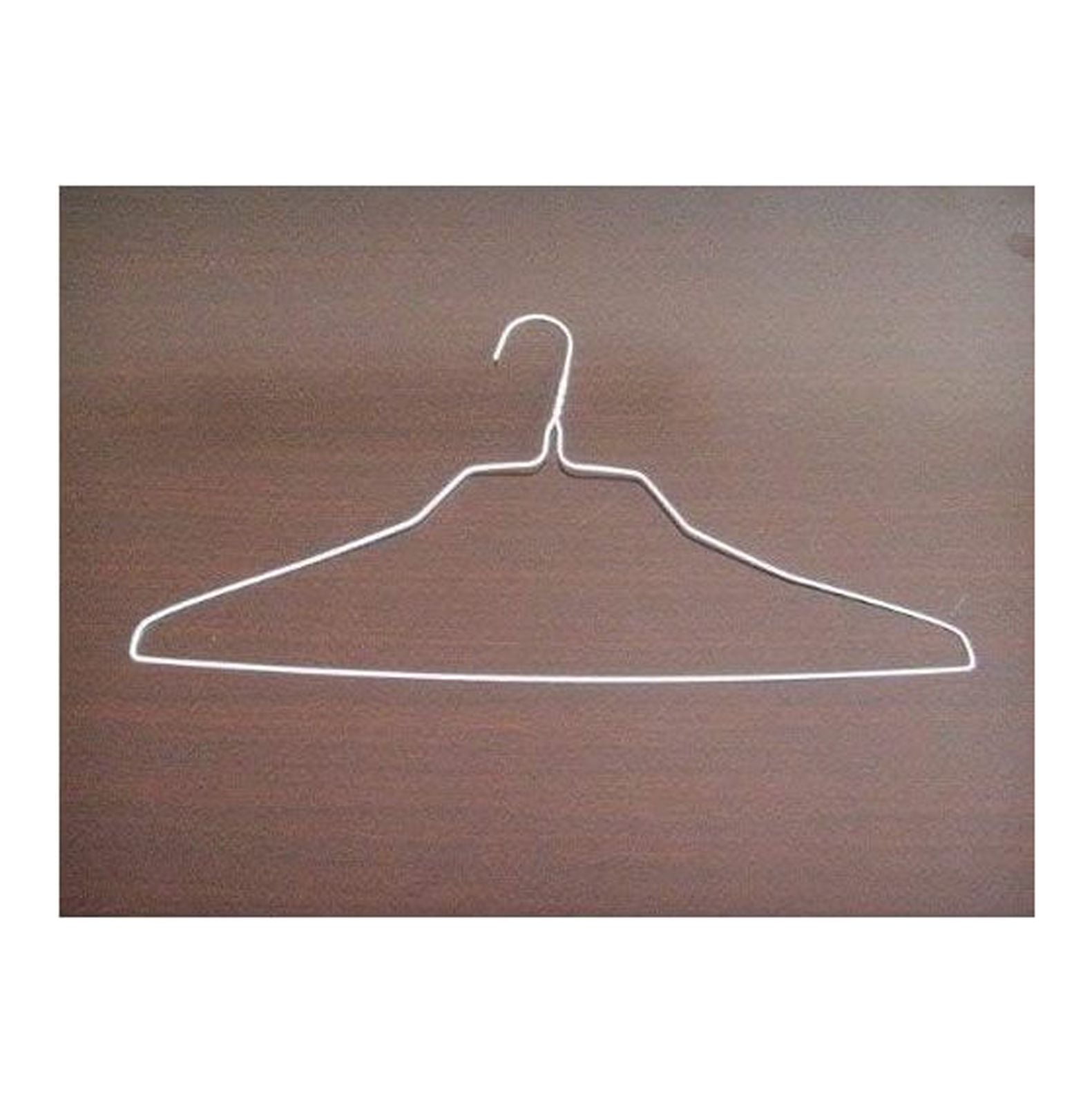 100 White Wire Hangers 18" Standard White Clothes Hangers (White