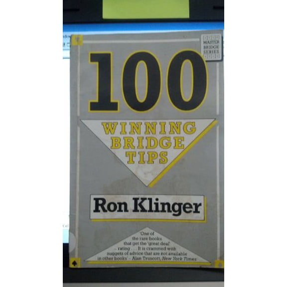 Pre-Owned 100 Winning Bridge Tips: For Improving the Player (Master Bridge Series) (Paperback) 0575041072 9780575041073