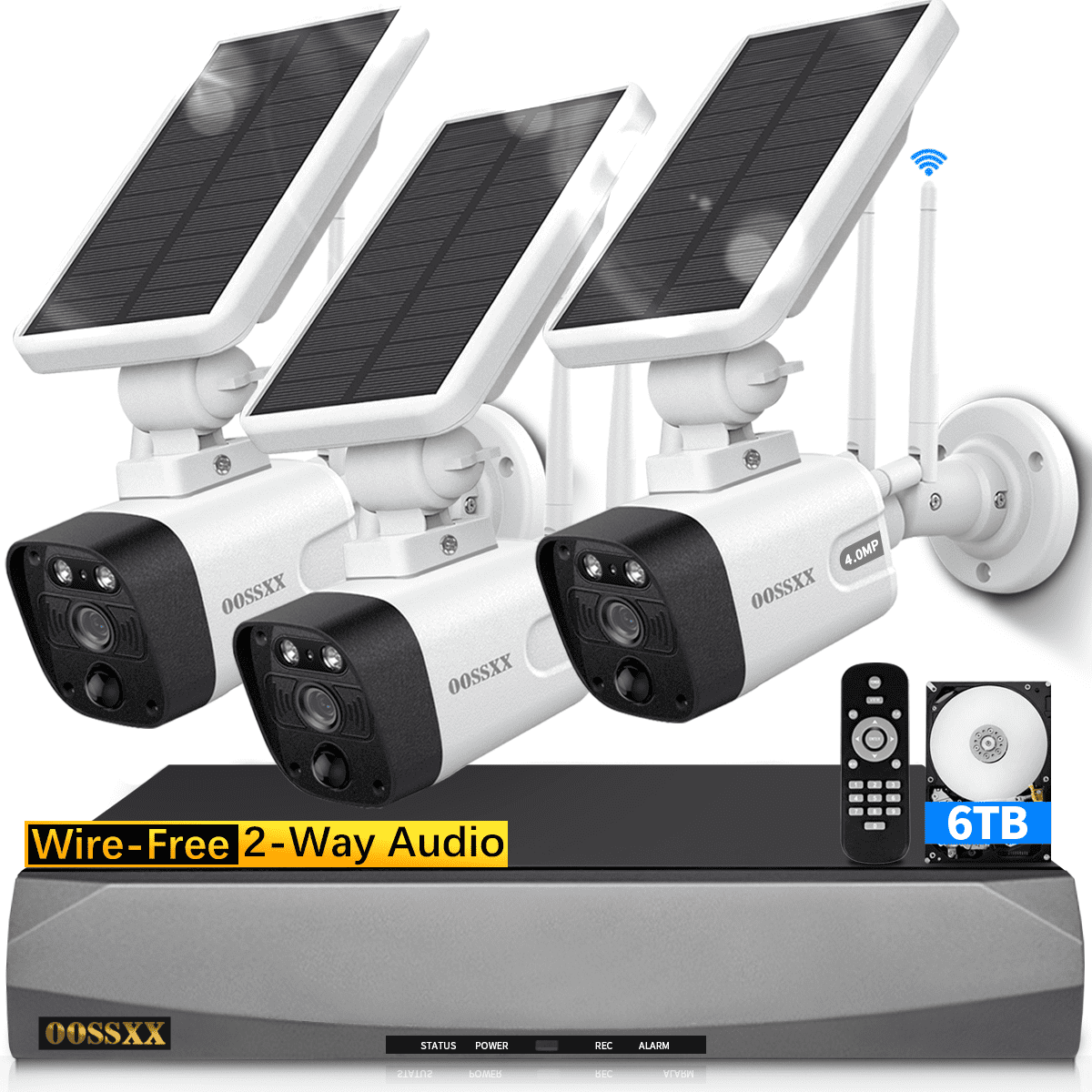 Outdoor Wireless Security Cameras Near Me {100% Wire-Free Wireless Solar Cameras} 2-Way Audio, PIR Detection Dual