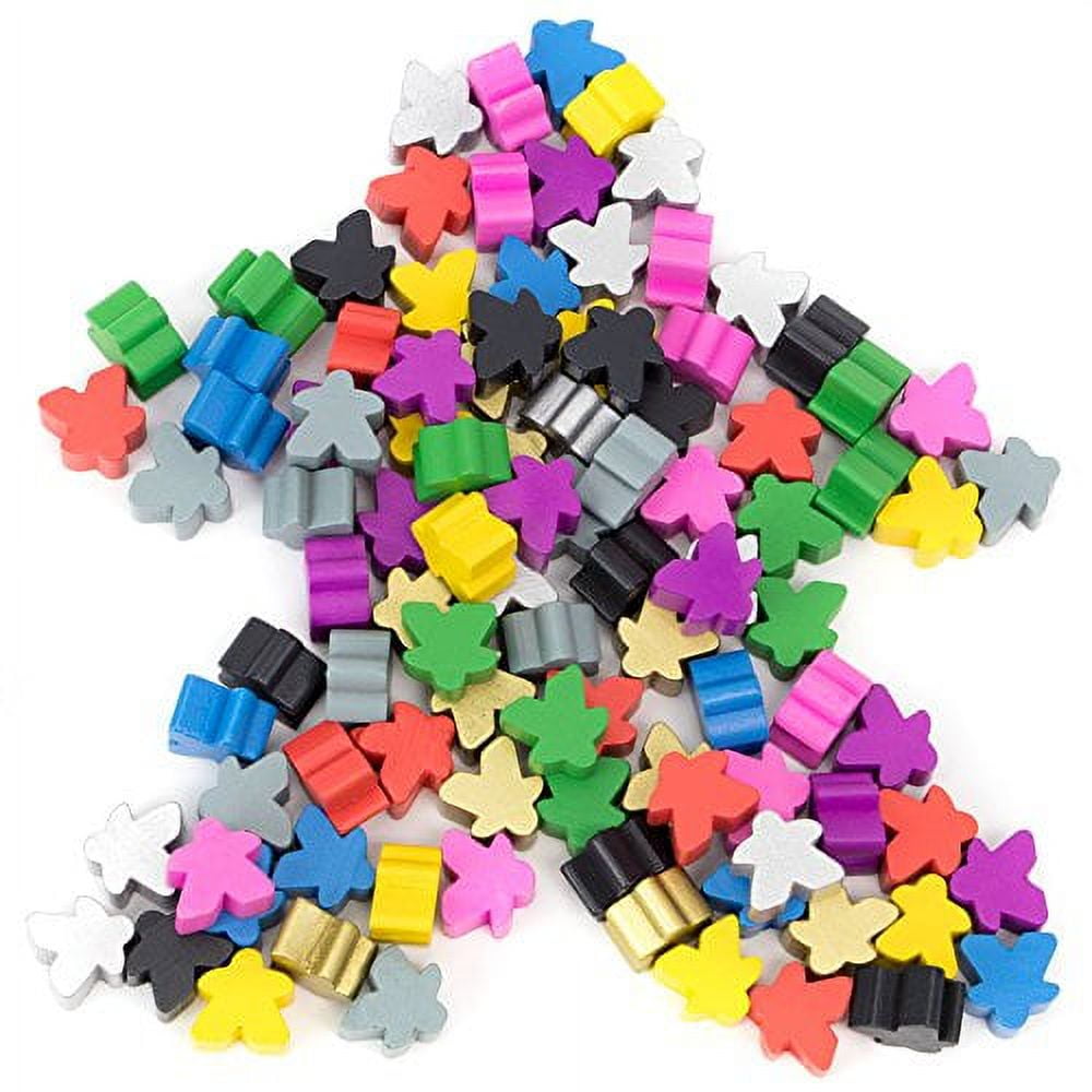 Meeples of Might: 30 Colorful, 16mm Minis for D&D Tabletop RPGs – Fantasy  Heroes and Townsfolk - Wooden Meeple DND Miniatures and Accessories - Pawns  and Game Bulk Gift Pack 