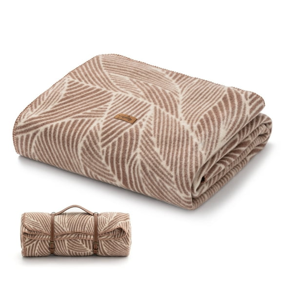 100% Wool Blanket, 62" x 86", Warm, Thick, Washable, Military Wool Blanket, Great for Camping, Outdoors, Sporting Events, Survival Kits