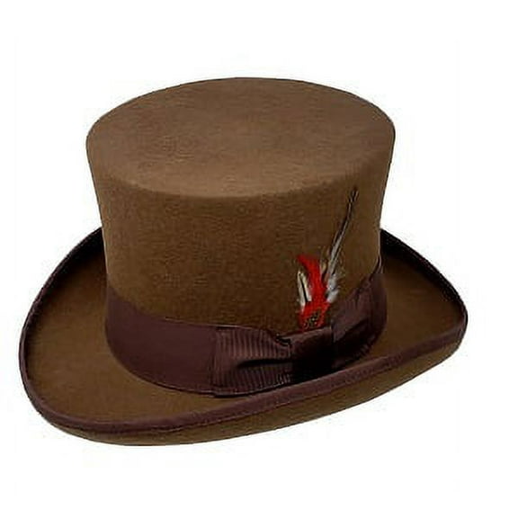 100% Wool Felt Top Hats Victorian Style Mad Hatter 6" Tall Gentlemen Magic Hats