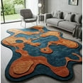 thumbnail image 1 of 100% Wool Rug Area Tufted Hand Living Modern Carpet Room Bedroom for Handmade, 1 of 5