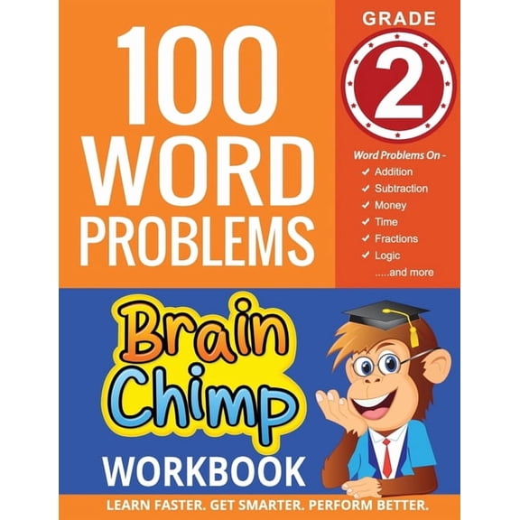 100 Word Problems: Grade 2 Math Workbook, (Paperback)