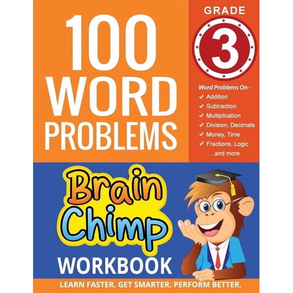 100 Word Problems: Grade 3 Math Workbook, (Paperback)