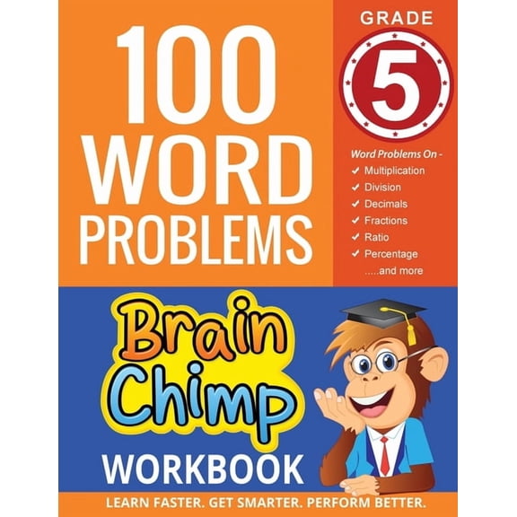 100 Word Problems: Grade 5 Math Workbook, (Paperback)